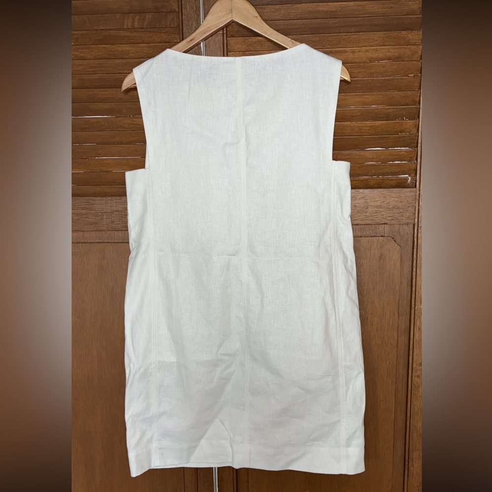 Banana Republic White Sleeveless Shift Dress - Picture 3 of 3